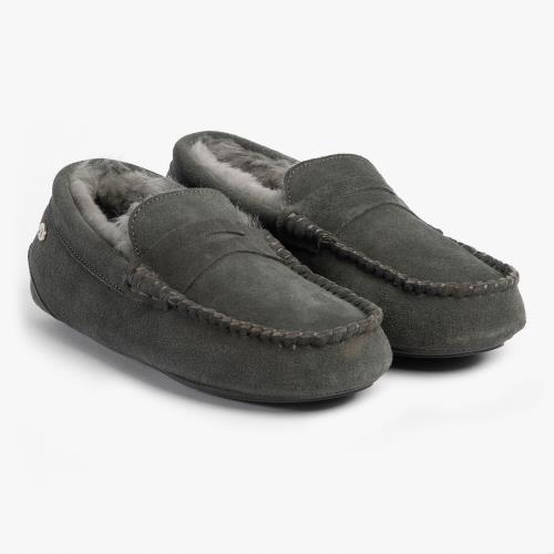 Mens Quentin Sheepskin Slipper Granite Extra Image 1